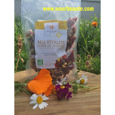 Mix Vitalité Bio Doux et Acidulé , Nomade Palize, 250 Gr