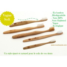 Eco bamboo, Brosse à dents en Bambou Biodégradable, Soft