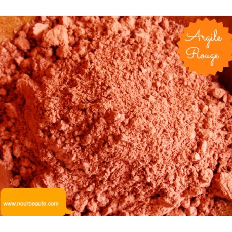 Argile rouge pure et naturelle, 100 gr