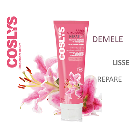 Cosyls, Après-Shampoing kératine, cheveux fragilisés et indisciplinés, 250 ml