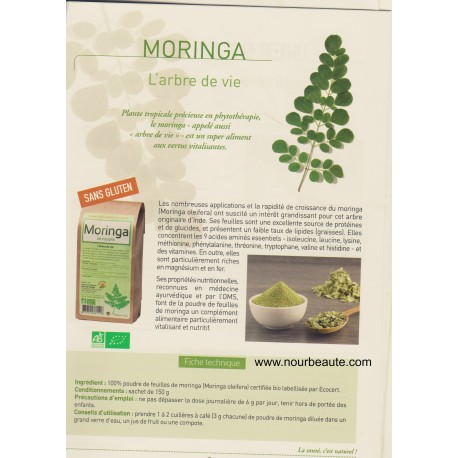 Moringa Bio en poudre, 150 gr