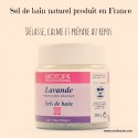 Sel de bain bio à la lavande, Relaxant. 350 gr