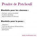 Poudre de patchouli . Poudre cheveux. 50 Gr
