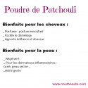 Poudre de patchouli . Poudre cheveux. 50 Gr