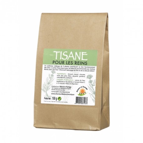 Tisane pour les Reins, 9 plantes. Docteur nature. 510gr, ( pour 30 jours) 