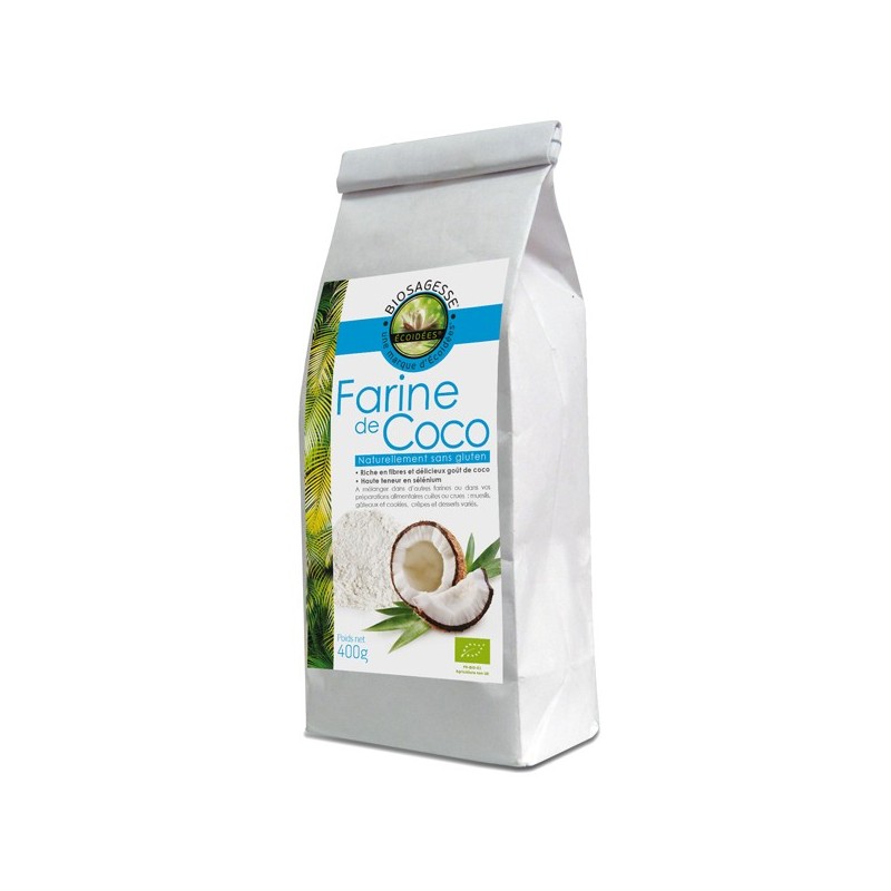 Farine de coco bio. Ecoidée. 400 Gr - NourBeauté