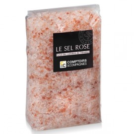 Sel rose en cristaux, sachet de 1kg.Comptoirs et compagnies