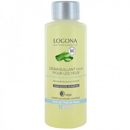 Logona,Huile Démaquillante Bio à la Rose et Aloès, 100ml