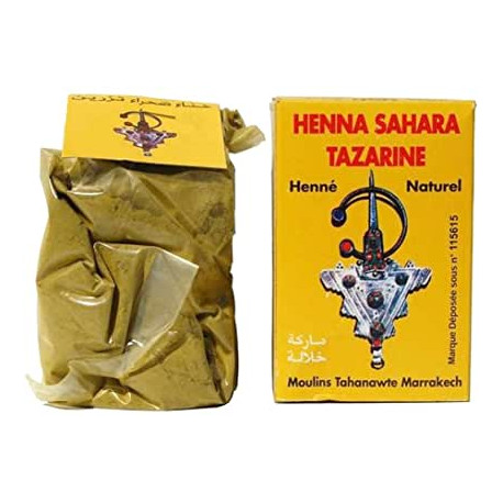 Hénné Tazarine, BAQ, Maroc,100gr, Boîte jaune