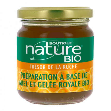 Miel Bio avec Gelée Royale Bio, 250 Gr