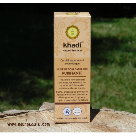 Huile de Soin Capillaire Purifiante, Khadi, 210 ml