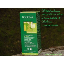 LOGONA Masque Capillaire Réparateur Bio au Jojoba, Soin fortifiant 150 ml