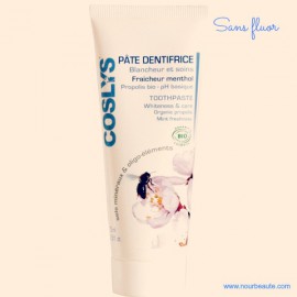 Pâte Dentifrice Blancheur et soins, Sans Fluor. Coslys.100 Gr