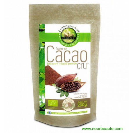 Ecoidées, Poudre de Cacao Cru, 200gr