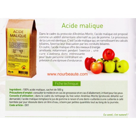 Acide Malique, 500 Gr